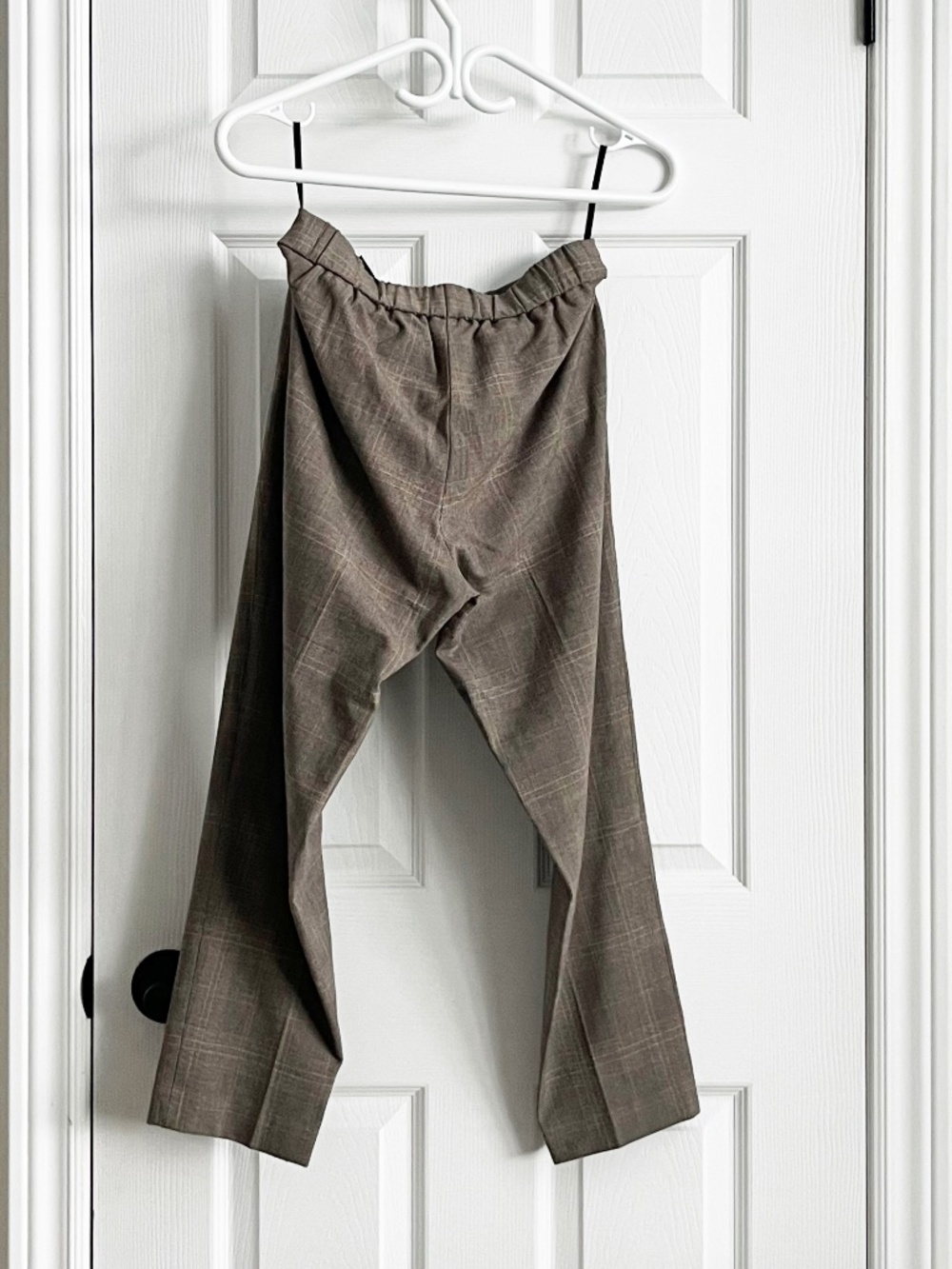EUC: Aritzia (Babaton) Conan Brown / Taupe Cropped Plaid Pants - Picture 2 of 8